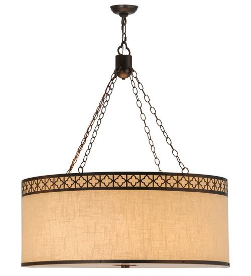 36"W Cilindro Quatrefoil Textrene Pendant | 128049