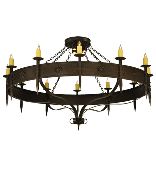 72" Wide Warwick 12 LT W/Downlights Chandelier | 131478