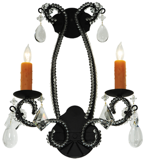 16" Wide Peak Crystal 2 Light Wall Sconce | 133962