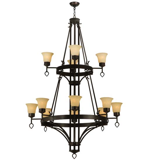 46" Wide Savino 12 Light Two Tier Chandelier | 135710