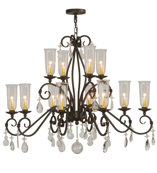 48" Wide Zola 12 Light Two Tier Chandelier | 142887