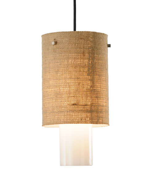 6.5"W Cilindro Burlap 2 Tier Mini Pendant | 143132
