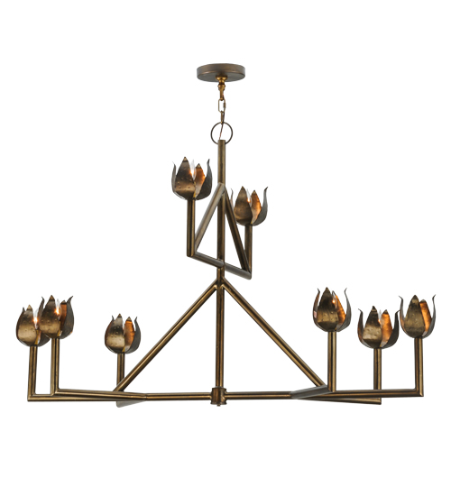 55" Long Tulip 8 Light Oblong Chandelier | 143903