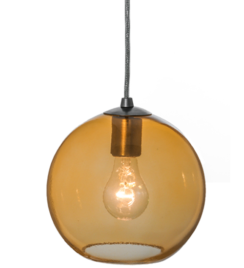 8"W Bola Amber Mini Pendant | 144333