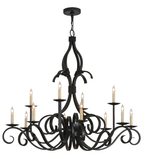 48" Wide Cypress 12 Light Chandelier | 146034