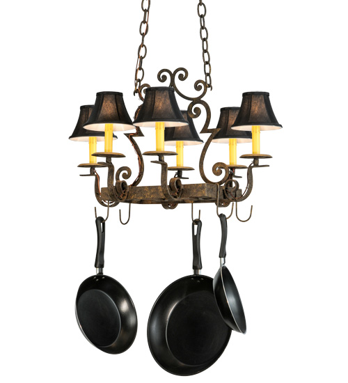 28" Long Elara 6 Light Pot Rack | 146991