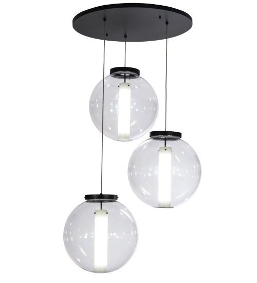 34"W Bola Cilindro 3 LT Cascading Pendant | 152074