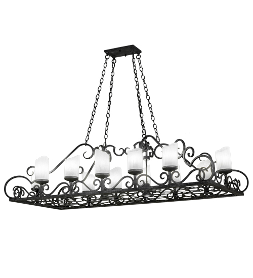 66"L Carlotta 12 LT Oblong Chandelier | 156111