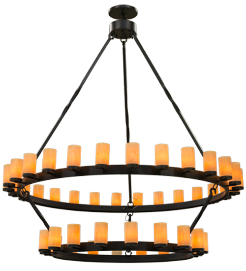 84" Wide Noziroh Ring 46 Light Two Tier Chandelier | 158996
