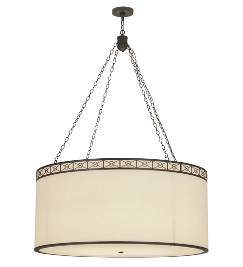 48"W Cilindro Circle X Textrene Pendant | 161031
