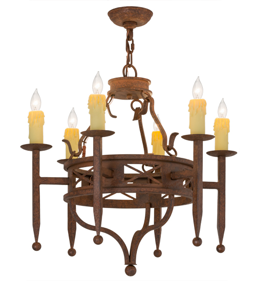 24"W Jasmine 6 LT Chandelier | 161989