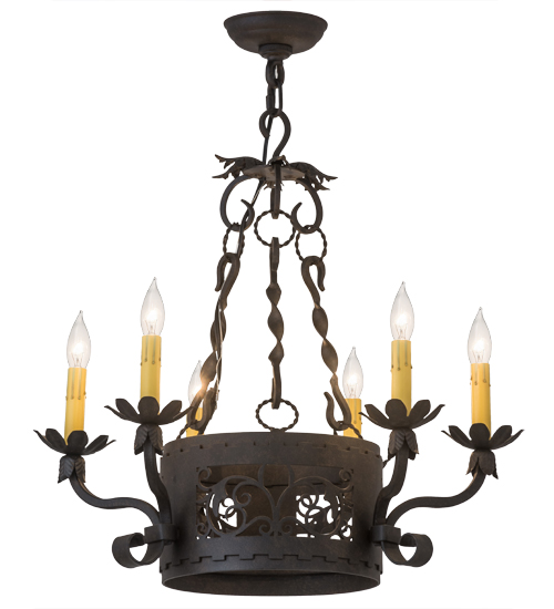 24" Wide Dragone 6 Light Chandelier | 162507