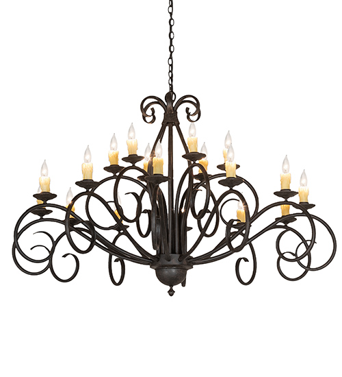 60" Wide Sienna 18 LT Two Tier Chandelier | 165142