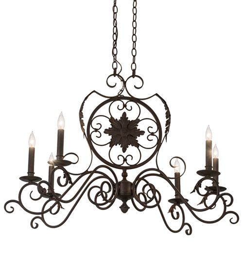 36"L Christabel 6 LT Oblong Chandelier | 166498