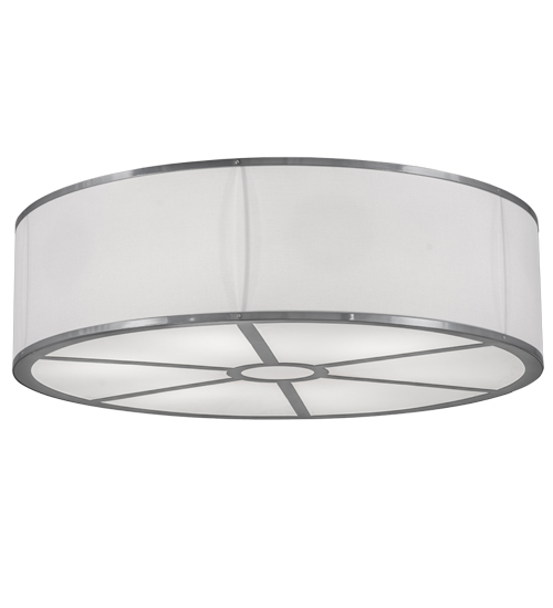 36"W Cilindro White Textrene Flushmount | 169152
