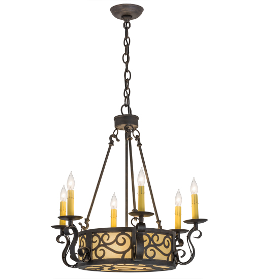 24"W Delano 6 LT Chandelier | 170227