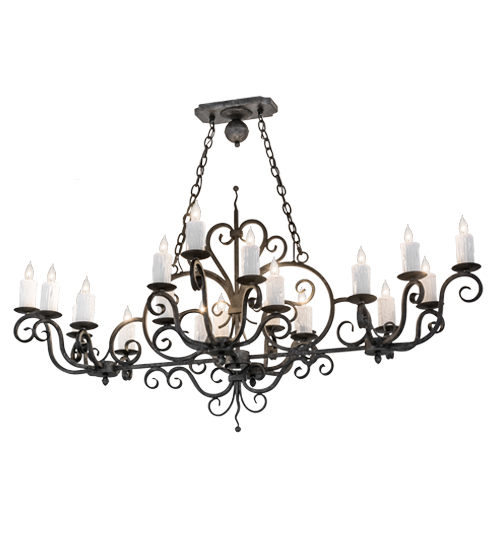 60" Long Kean 20 Light Oblong Chandelier | 174336