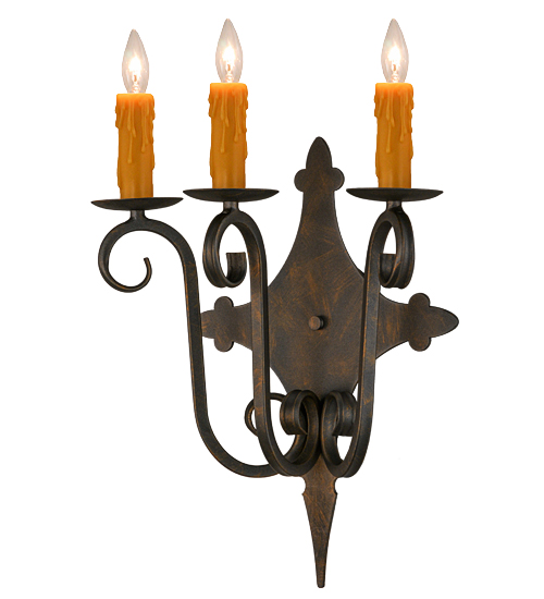 15.5" Wide Angelique 3 Light Wall Sconce | 180032