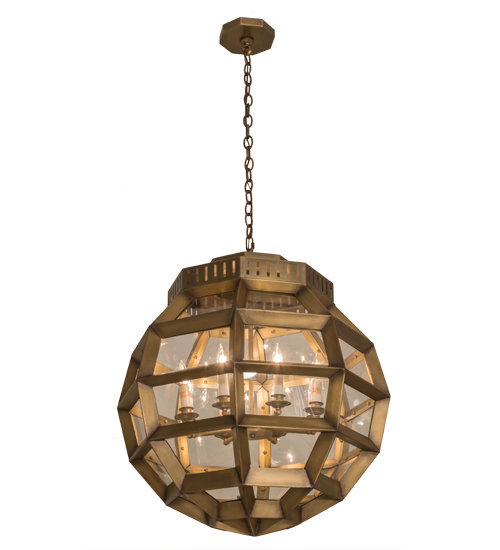 26"W Armoury Globe Pendant | 180711