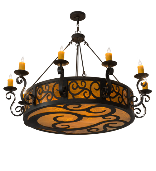 56" Wide Delano 10 Light Chandelier | 182230