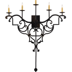 36" Wide Fleur De Lys 5 LT Wall Sconce | 198848
