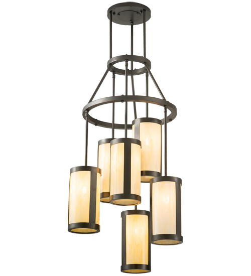 24" Wide Cartier 6 Light Cascading Chandelier | 210238