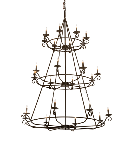 60" Wide Estrella 24 Light Three Tier Chandelier | 214036