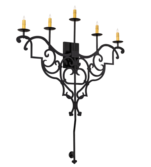 36" Wide Fleur de Lys 5 Light Wall Sconce | 216227