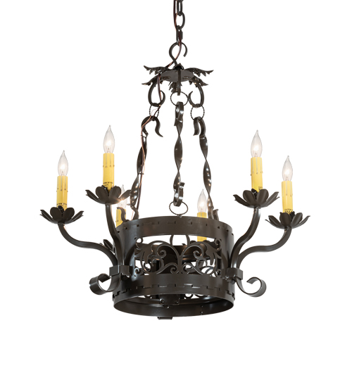 24" Wide Dragone 6 Light Chandelier | 221249