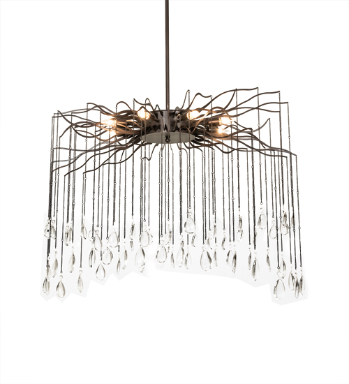 48" Long Aranha 8 Light Oblong Chandelier | 224475