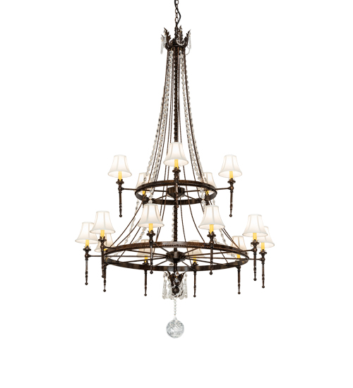 48" Wide Amaury 15 Light Two Tier Chandelier | 236985