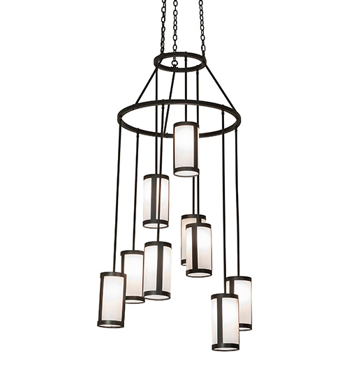 35" Wide Cartier 9 Light Cascading Chandelier | 251320