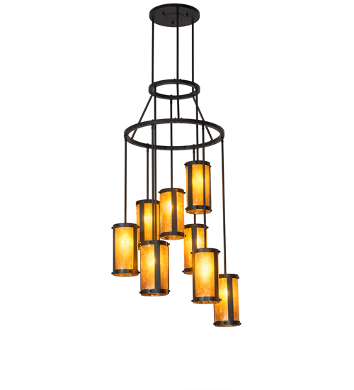 30" Wide Cartier 9 Light Cascading Chandelier | 252907