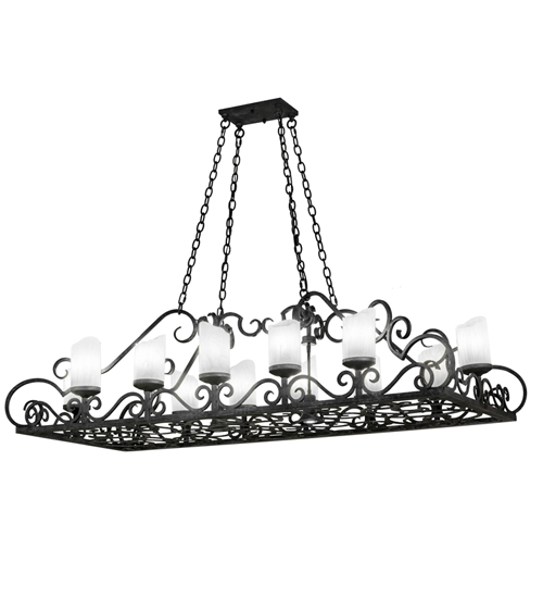 66" Long Carlotta 12 Light Oblong Chandelier | 254701