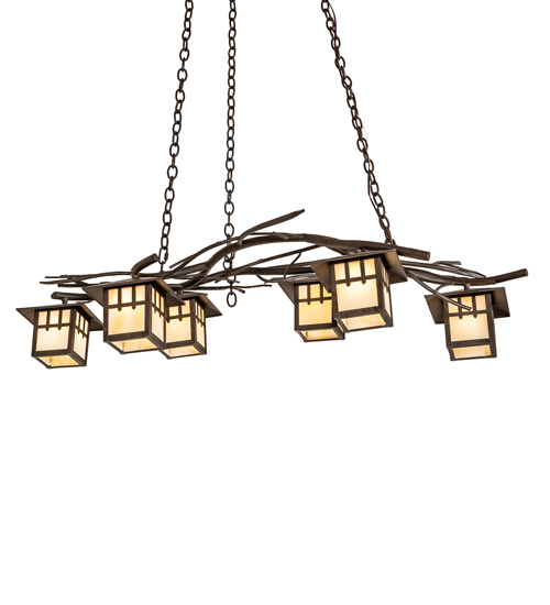 51" Long Winter Solstice 6 Light Oblong Chandelier | 261726
