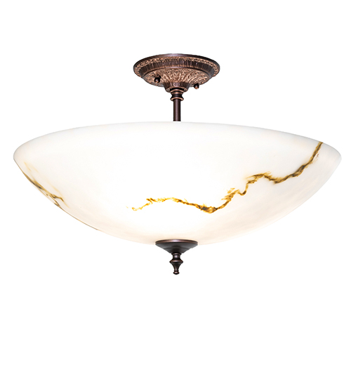 20" Wide Corinth Marble Semi-Flushmount | 262430