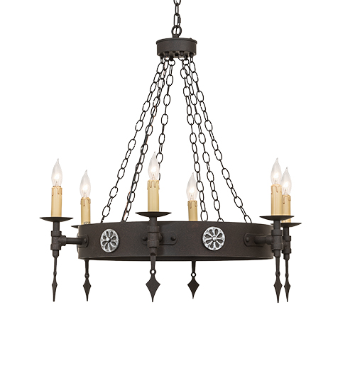 34" Wide Warwick 6 Light Chandelier | 267502