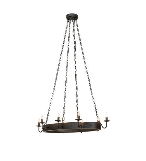 42" Long Suffolk 8 Light Oblong Chandelier | 290825