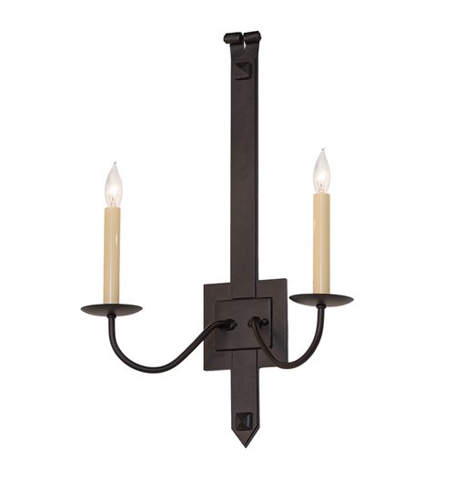 15" Wide Primitive 2 Light Wall Sconce | 291118