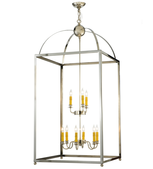 24" Square Pavilion Polished Nickel Pendant | 137352