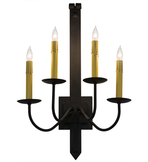 16" Wide Primitive 4 Light Wall Sconce | 166717