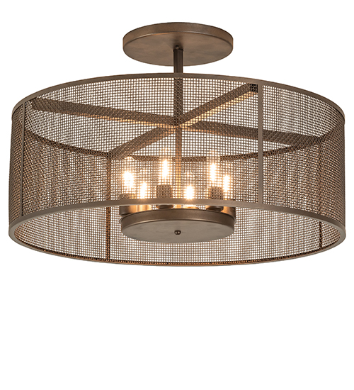 33" Wide Cilindro Rame Flushmount | 272795