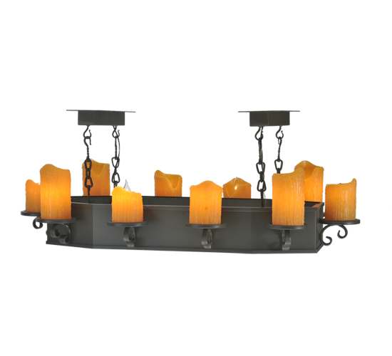 48"L Carpathian 10 LT Oblong Chandelier | 109254