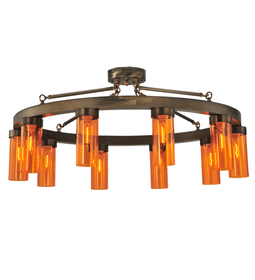 48" Wide Clark 10 Light Semi-Flushmount | 131887