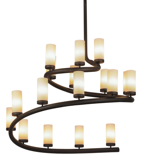 60"W French Horn 17 LT Chandelier | 150568
