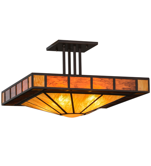 24" Square Zuvan Prime Semi-Flushmount | 151363
