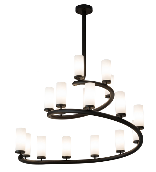 60"W French Horn 17 LT Chandelier | 175259