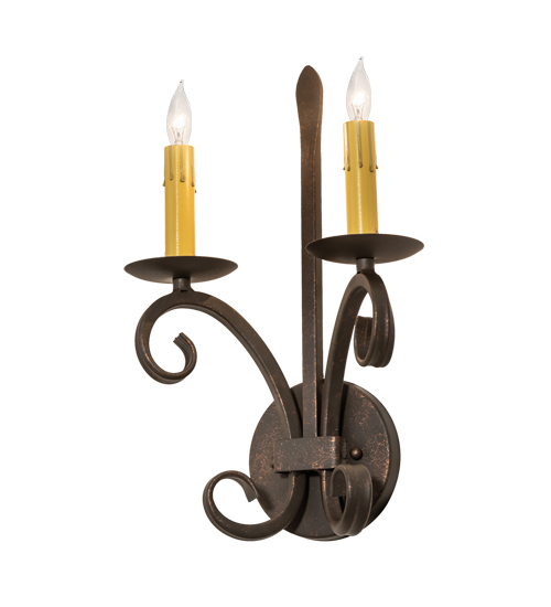 9.5" Wide Valetta 2 Light Wall Sconce | 180721