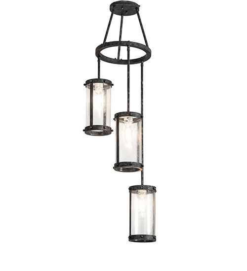 18" Wide Cartier 3 Light Cascading Chandelier | 246760