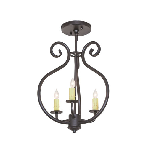 12" Wide Easton 3 Light Flushmount | 247884